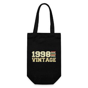 1998 Geburtstagsgeschenk 1998 Jahrgang 1998 Geschenk - Geschenkbeutel für Flaschen - Schwarz - Vorne