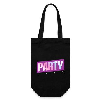 Party Crew - Geschenkbeutel für Flaschen - Schwarz - Vorne