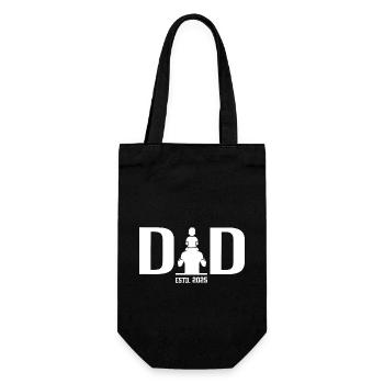 Papa Père Papa ESTD. 2025 - Cadeau - Sac à bouteille - noir - Devant