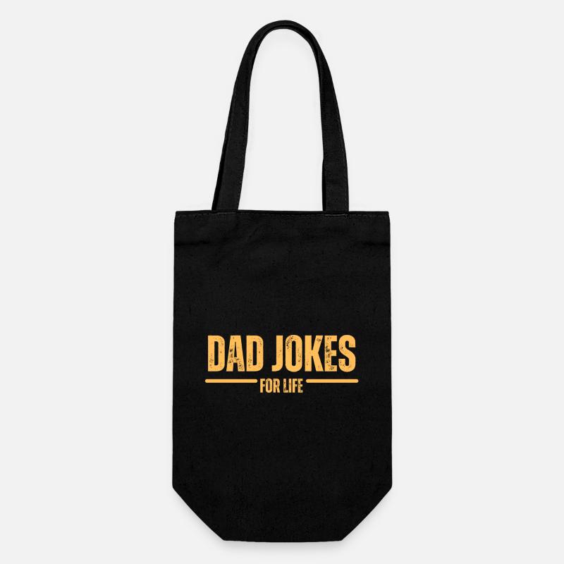 Dad Jokes for Life - Gift Bag for Bottles - black