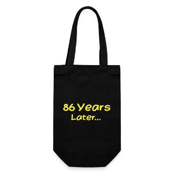 86 Years Later Funny Birthday Gifts, 86th Birthday - Gift Bag for Bottles - black - Front