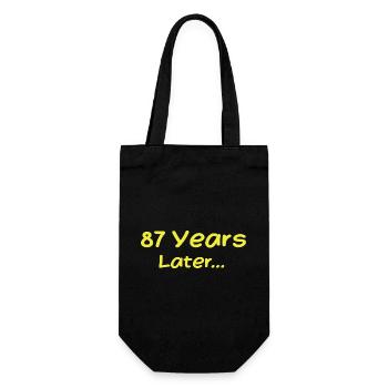 87 Years Later Funny Birthday Gifts, 87th Birthday - Gift Bag for Bottles - black - Front