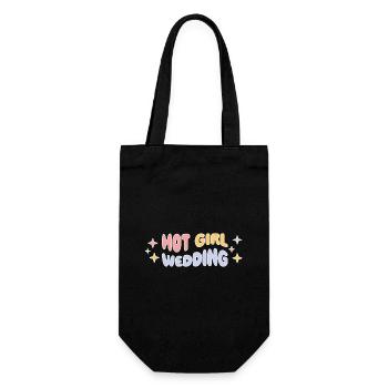 Hot Girl Wedding – Bachelor Party Trend Design - Gift Bag for Bottles - black - Front
