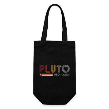 Pluto Never Forget Science and Astronomy Retro - Gift Bag for Bottles - black - Front
