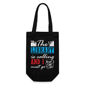 The Library is Calling and I Must Go - Gift Bag for Bottles - black - Front
