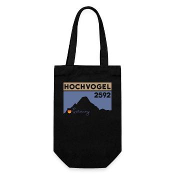 Hochvogel Wanderung Tour Berg Riss Allgäuer Alpen - Geschenkbeutel für Flaschen - Schwarz - Vorne