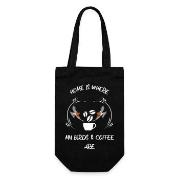 Bird Watching Bird Watching Birding Coffee - Gift Bag for Bottles - black - Front