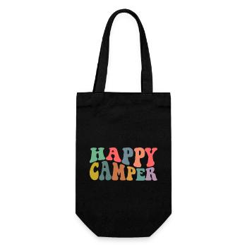 Campeur heureux - Sac à bouteille - noir - Devant