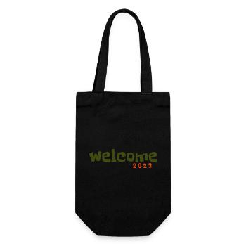 Welcome to 2023 font design street fashion - Geschenkbeutel für Flaschen - Schwarz - Vorne