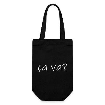 Ça Va – Design d’expression française décontracté - Sac à bouteille - noir - Devant