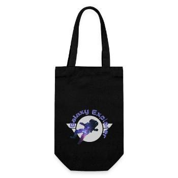Galaxy Explorer Galaxie Weltall Astronaut Geschenk - Geschenkbeutel für Flaschen - Schwarz - Vorne