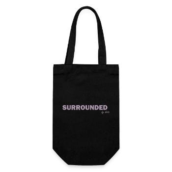 Surrounded by Idiots Funny Sayings - Gift Bag for Bottles - black - Front