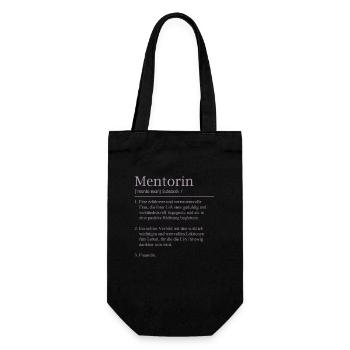 LiA Mentorin Geschenk Definition - Geschenkbeutel für Flaschen - Schwarz - Vorne