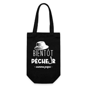 Bientôt pêcheur comme papa - Sac à bouteille - noir - Devant