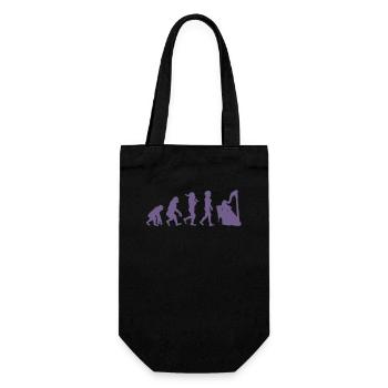 Music Harp Evolution for Women Black - Gift Bag for Bottles - black - Front