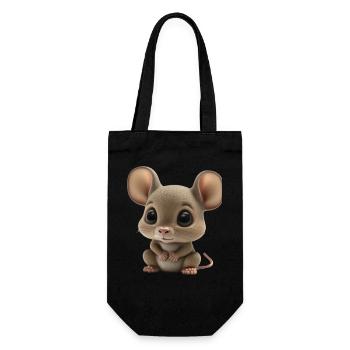 Cute Baby Mouse Comic - Gift Bag for Bottles - black - Front