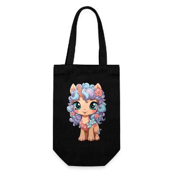 licorne douce - Licorne douce - licorne - Sac à bouteille - noir - Devant