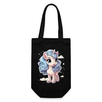 licorne douce - Licorne douce - licorne - Sac à bouteille - noir - Devant