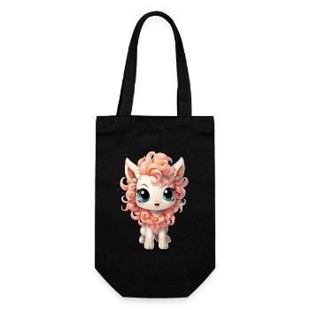 licorne douce - Licorne douce - licorne - Sac à bouteille - noir - Devant