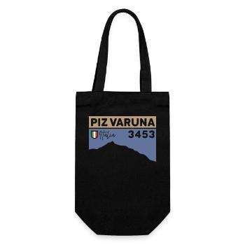Piz Varuna Skitour Skigebiet Wandern Normalweg - Geschenkbeutel für Flaschen - Schwarz - Vorne
