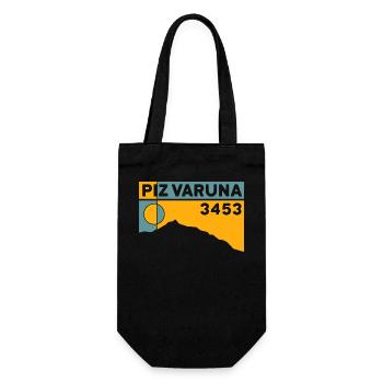 Piz Varuna Skitour Skigebiet Wandern Normalweg - Geschenkbeutel für Flaschen - Schwarz - Vorne