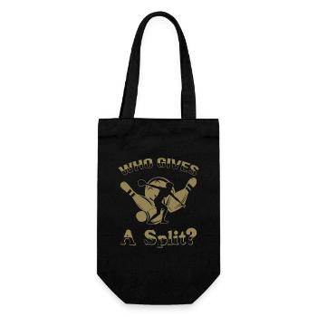 Bowling Saying Who gives a Split - Gift Bag for Bottles - black - Front