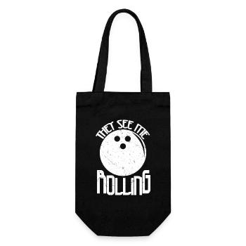 Bowling Skittles Bowler Saying Funny - Gift Bag for Bottles - black - Front