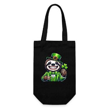 Mignon paresseux Trèfle de la Saint-Patrick Trèfle chanceux - Sac à bouteille - noir - Devant