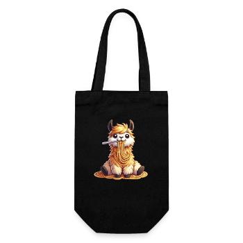 Clumsy Llama Spaghetti Noodles Italian - Gift Bag for Bottles - black - Front