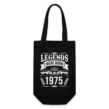 Geburtstag Legenden Jahr 1975 - Geschenkbeutel für Flaschen - Schwarz - Vorne