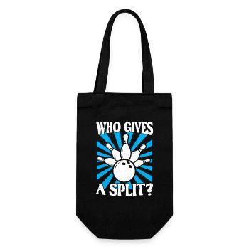 Bowling Spruch Who gives a Split 2 - Gift Bag for Bottles - black - Front