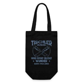 Tischler Zitat Unmögliches Grunge Design - Geschenkbeutel für Flaschen - Schwarz - Vorne