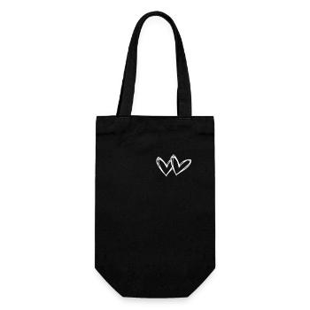 Heart, Love, Valentine's Day, Friendship, Togetherness - Gift Bag for Bottles - black - Front