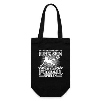 Lustige Fußball Sprüche Fußballspieler Fußball - Geschenkbeutel für Flaschen - Schwarz - Vorne