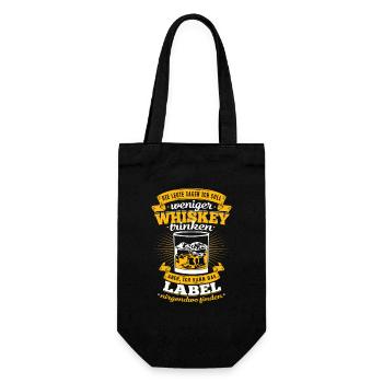Funny Whiskey Saying No Label Find - Gift Bag for Bottles - black - Front