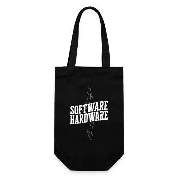 Drôle IT Dire Logiciel Matériel Jeu de Mots - Sac à bouteille - noir - Devant