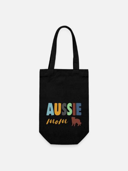 aussie mom - Geschenkbeutel für Flaschen - Schwarz