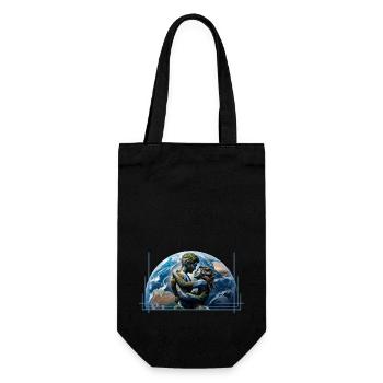 Man and Woman of the Earth – The Elements of Nature - Gift Bag for Bottles - black - Front