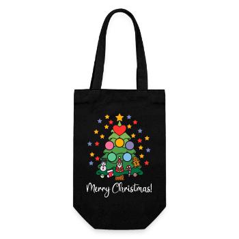 Joyeux Noël Noël Étoiles de Noël - Sac à bouteille - noir - Devant