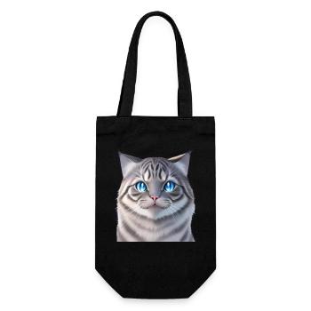 The White Cat - Gift Bag for Bottles - black - Front