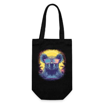 climate change zoo animal funny sayings - Geschenkbeutel für Flaschen - Schwarz - Vorne