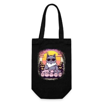 joke pet big cat gift idea statement avocados gift - Geschenkbeutel für Flaschen - Schwarz - Vorne