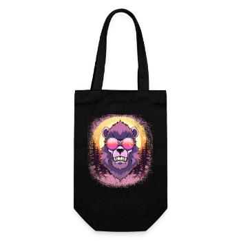 animal coati happy cadeau panda humour génial cool - Sac à bouteille - noir - Devant
