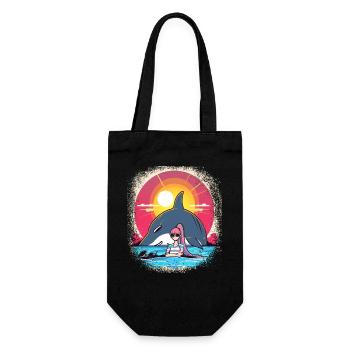 Boats Marine Life Jokes Dolphin - Gift Bag for Bottles - black - Front