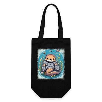 present present idea joke aquatic animal - Gift Bag for Bottles - black - Front