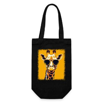 present present idea giraffe funny quote cute - Gift Bag for Bottles - black - Front