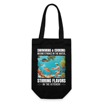 Swimming and Cooking - Gift Bag for Bottles - black - Front