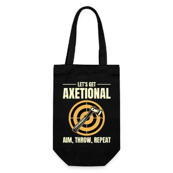 axetional axt werfen bullseye zielen wurf wiederholung - Geschenkbeutel für Flaschen - Schwarz - Vorne