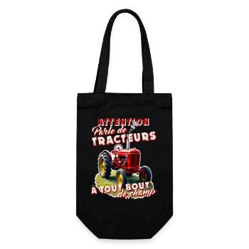 Vieux tracteur rouge humour agriculteur tracteurs - Sac à bouteille - noir - Devant