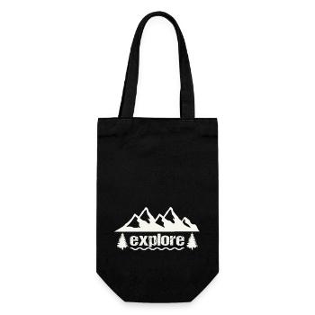 explore - Gift Bag for Bottles - black - Front